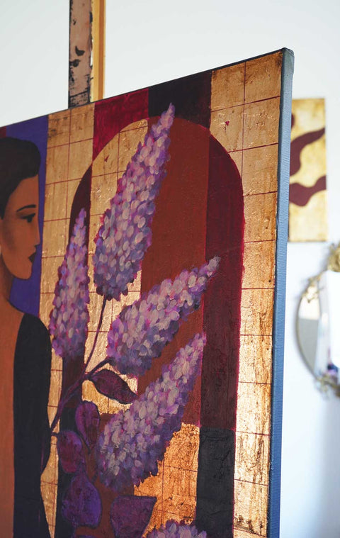 "La Femme en Fleurs", 100x70cm