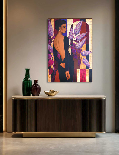 "La Femme en Fleurs", 100x70cm