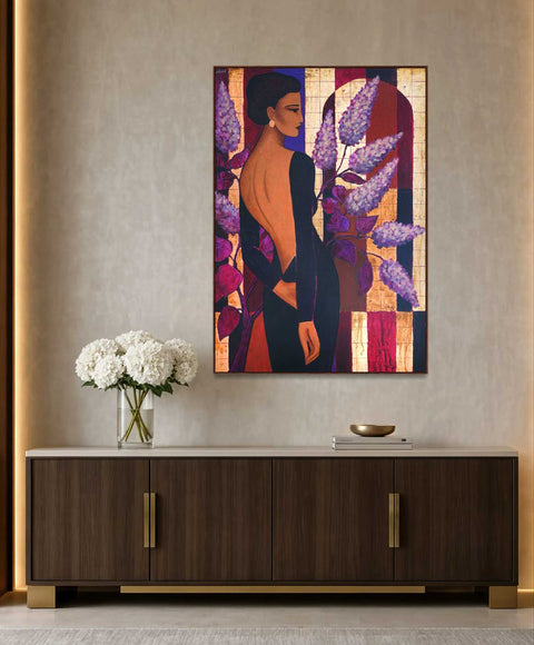"La Femme en Fleurs", 100x70cm