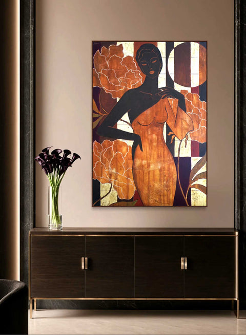 "The Garden Within Her", 100x70cm