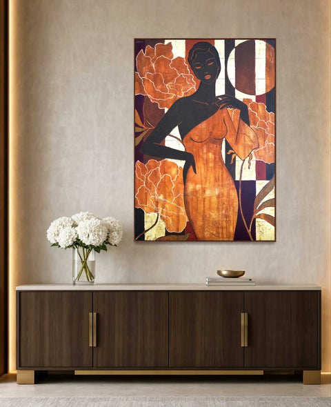 "The Garden Within Her", 100x70cm