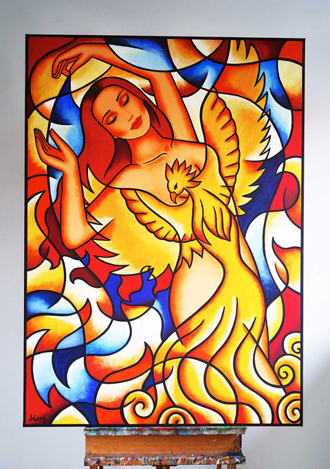 "Phönix", 140x100cm