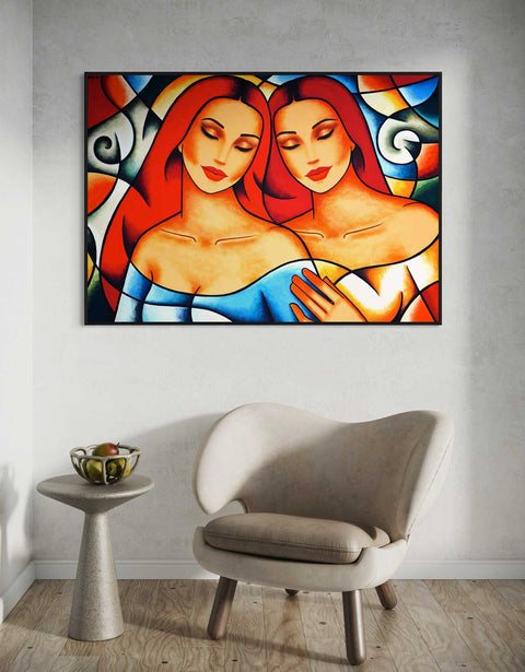 "Unter Frauen", 140x100cm
