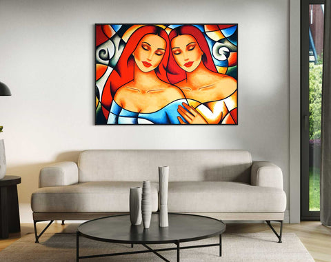 "Unter Frauen", 140x100cm