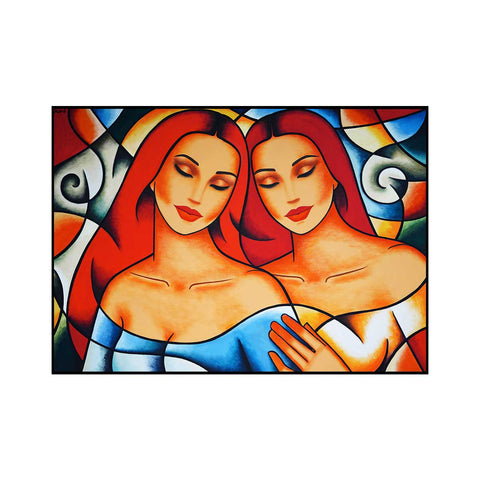 "Unter Frauen", 140x100cm