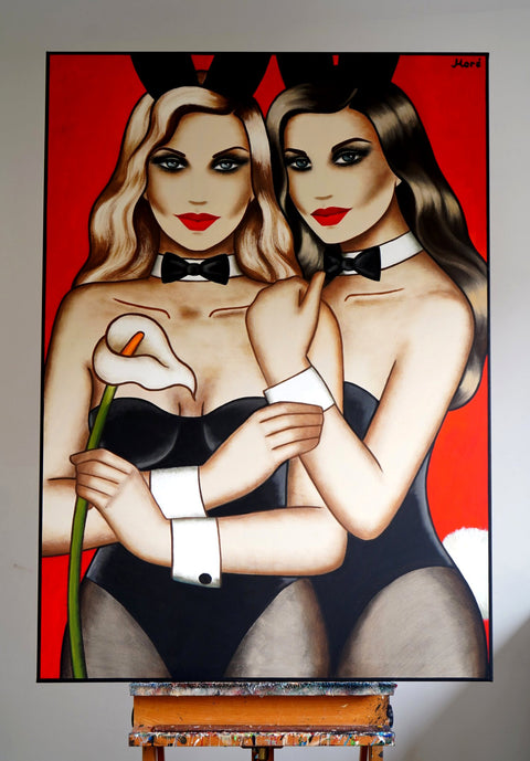 "Playboy bunnys - Sensual Seduction", 140x100cm